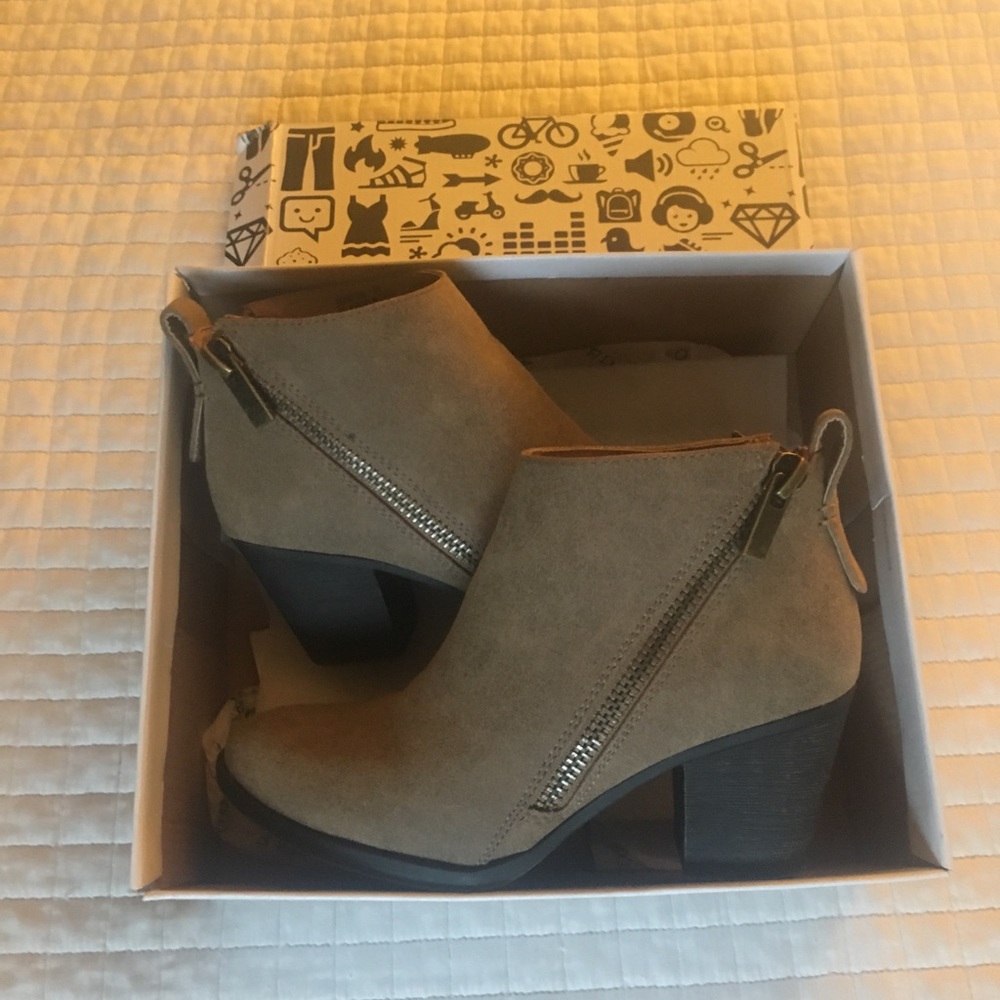 Taupe booties